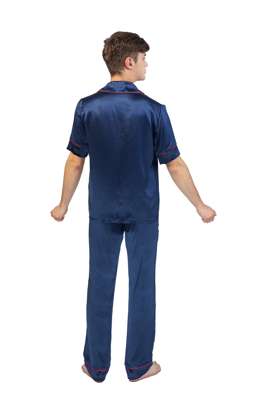 Pijamale lungi bărbați din matase naturala 100 %, de dud 19 momme  - îmbrăcăminte și modă - haine bărbați - cămașă bărbați - Artynos.ro