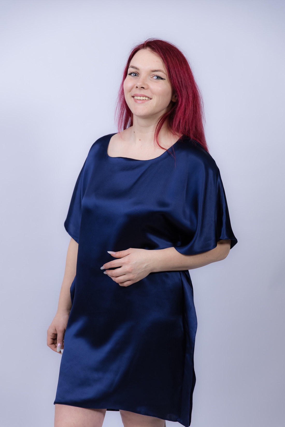 Cămașă de noapte matase naturala 100%, de dud 19 momme 6 A calitate - îmbrăcăminte și modă - haine damă - rochie, dintr-o bucată - Artynos.ro