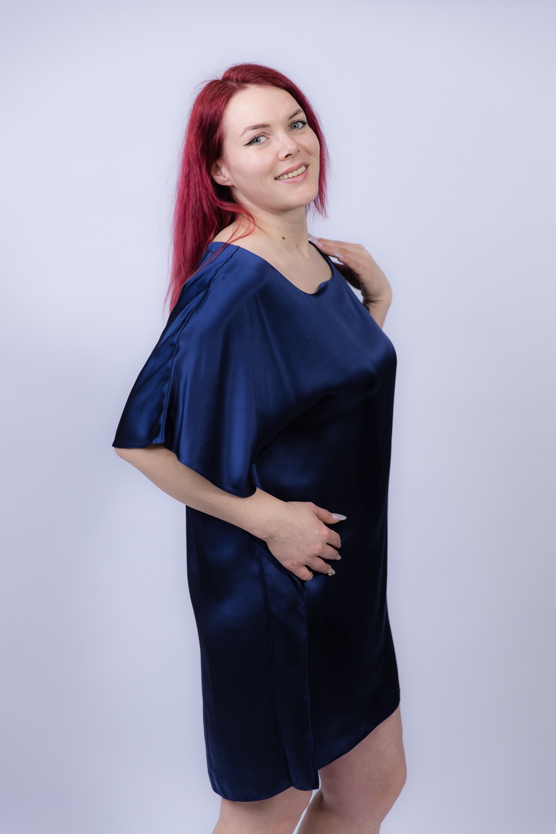 Cămașă de noapte matase naturala 100%, de dud 19 momme 6 A calitate - îmbrăcăminte și modă - haine damă - rochie, dintr-o bucată - Artynos.ro