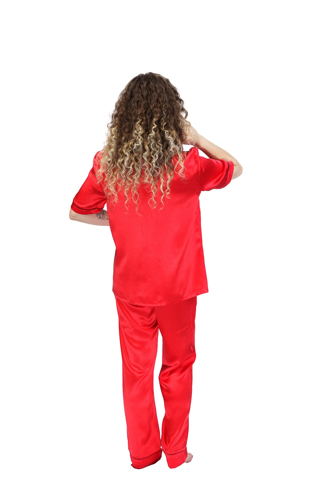 Pijamale lungi femei din matase naturala 100 %, de dud 19 momme 6 A calitate  - îmbrăcăminte și modă - haine damă - pantaloni damă - Artynos.ro