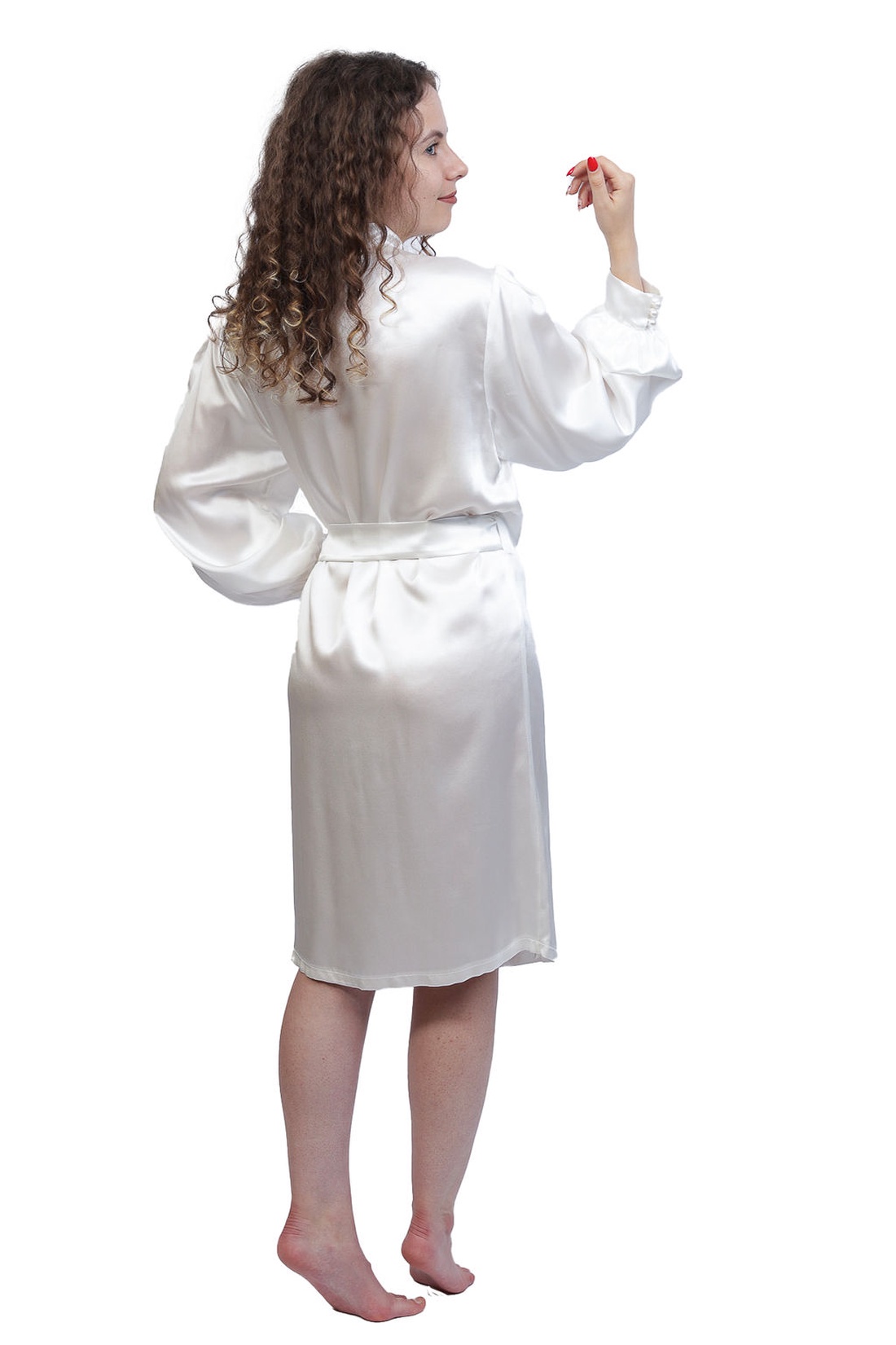 Halat damă  din matase naturala 100 %, de dud 19 momme  - îmbrăcăminte și modă - haine damă - rochie, dintr-o bucată - Artynos.ro