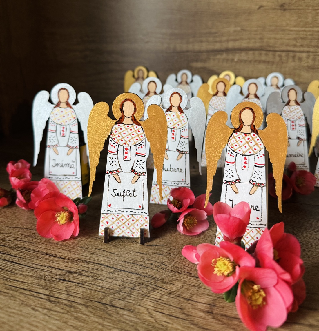Îngeraș pictat manual - accessorii și unelte - obiecte de decorare - acril - Artynos.ro