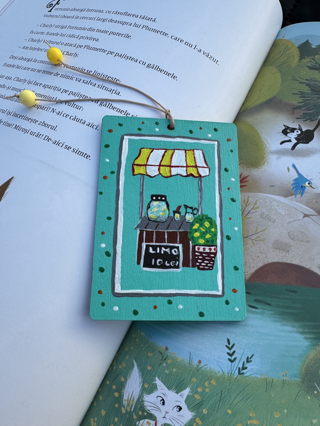 Semn de carte - stand limonadă - cărți și creații cu tematică muzicală, cadouri - semn de carte - Artynos.ro