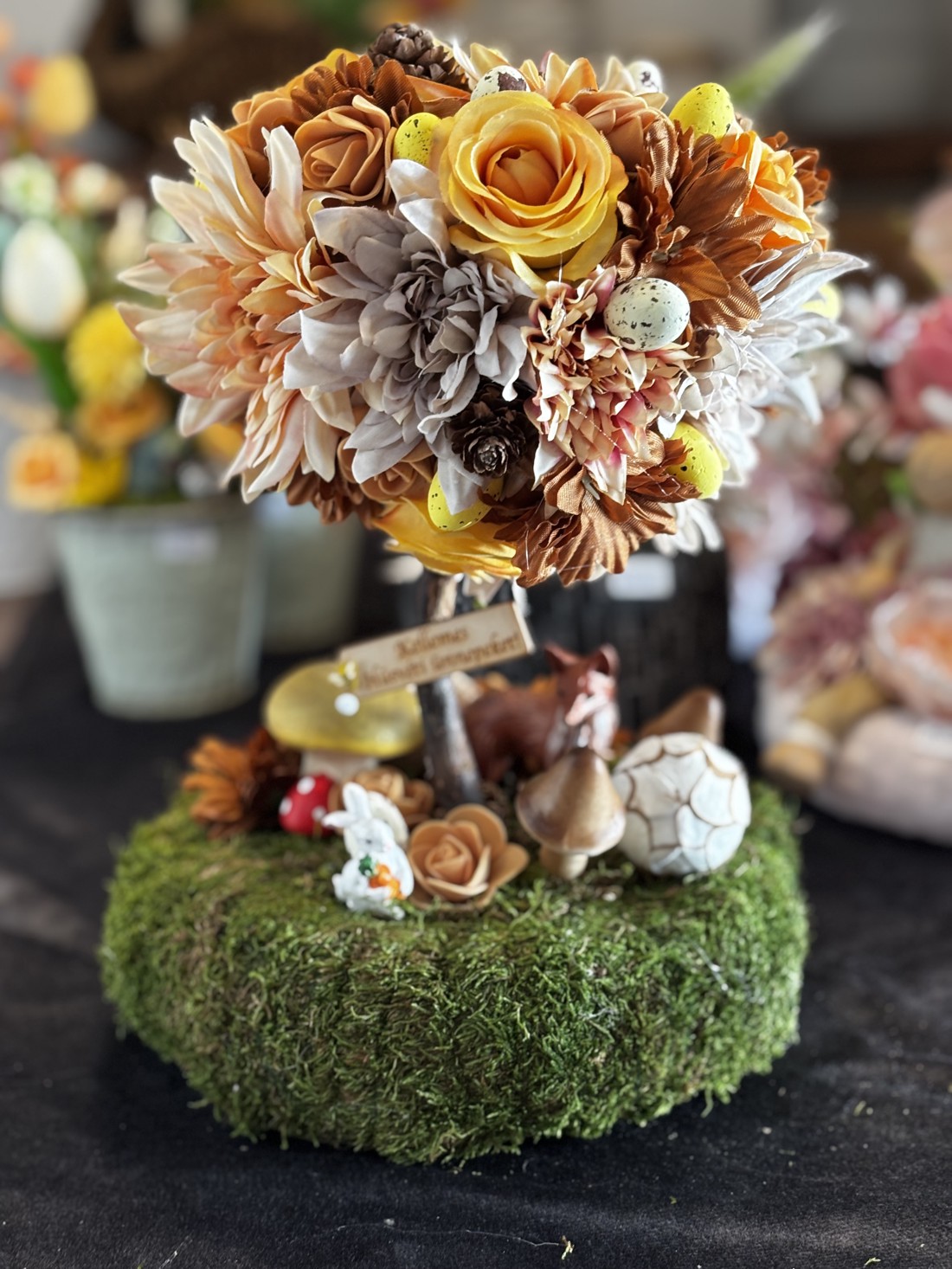 Decorațiuni de masă pentru Paște  - decor de sărbători - decorațiuni de paște - decor masă de paște - Artynos.ro