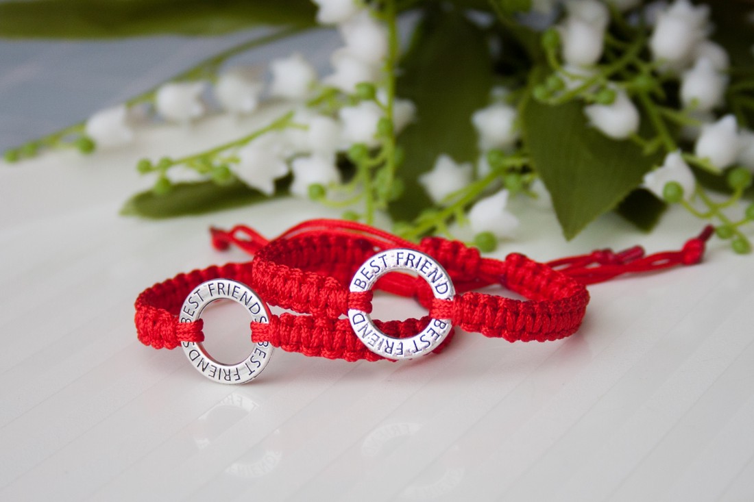 Brățară macramé împletită Brățară prietenie 2 piese - Best Friends -  - Artynos.ro