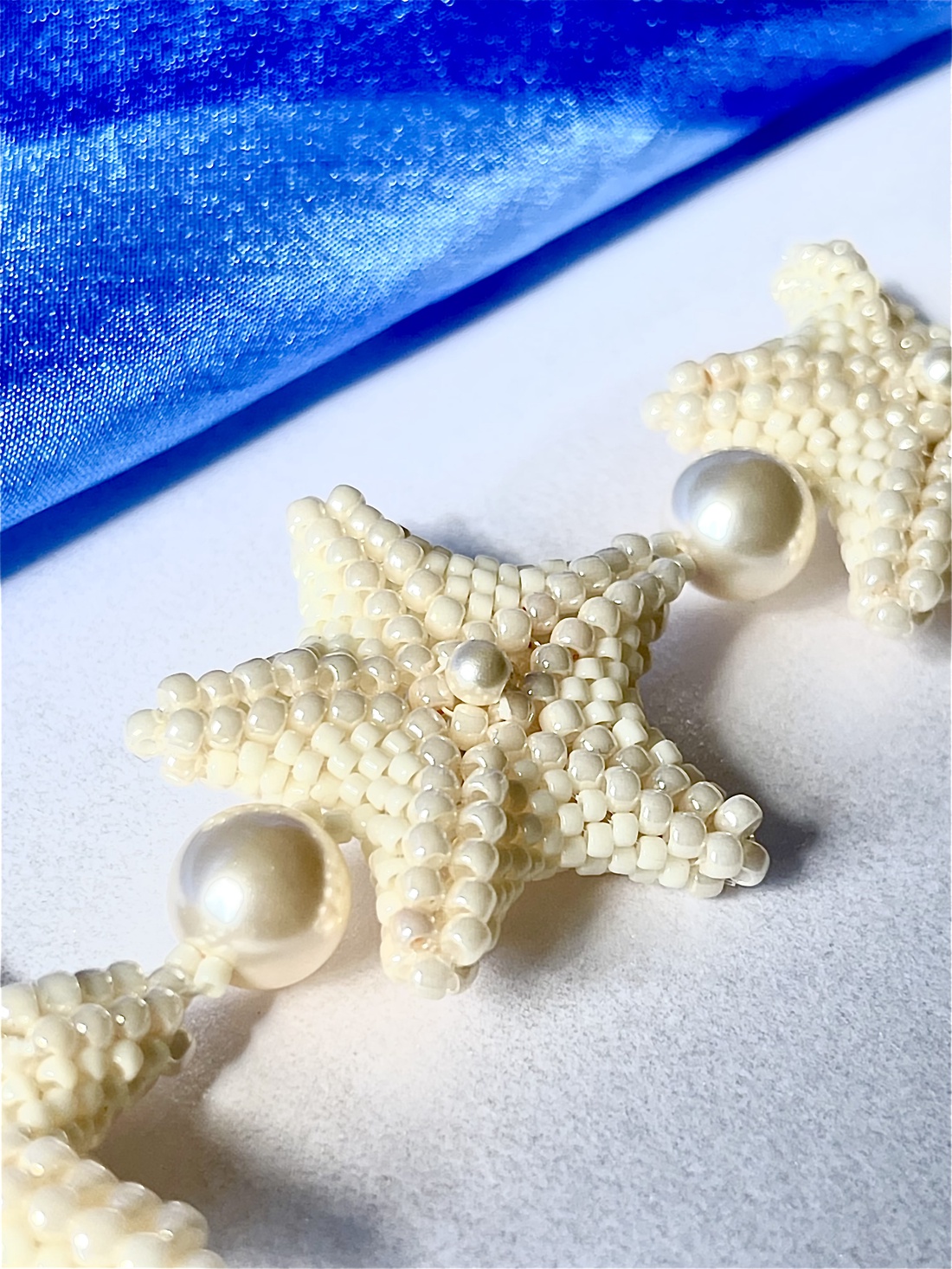 Brățară 'Starfish', cu perle Swarovski și argint, unicat - bijuterii - brățări - brățări din perle - Artynos.ro Brățară 'Starfish', cu perle Swarovski și argint, unicat - bijuterii - brățări - brățări din perle - Artynos.ro