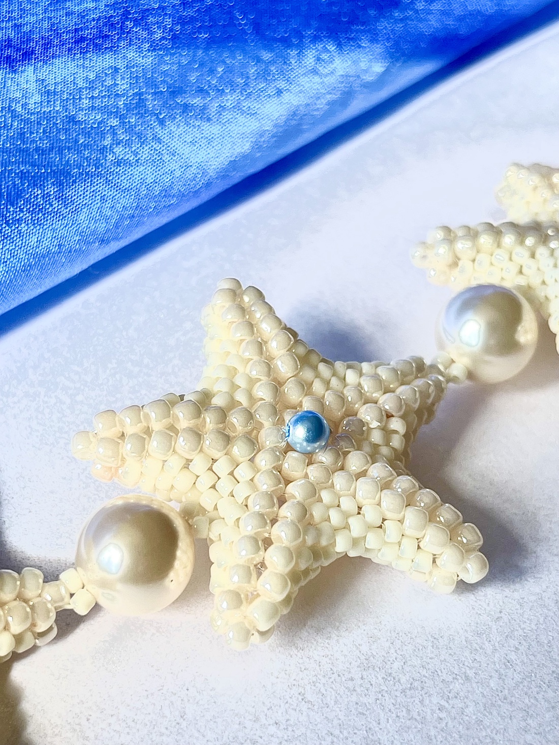 Brățară 'Starfish', cu perle Swarovski și argint, unicat - bijuterii - brățări - brățări din perle - Artynos.ro Brățară 'Starfish', cu perle Swarovski și argint, unicat - bijuterii - brățări - brățări din perle - Artynos.ro