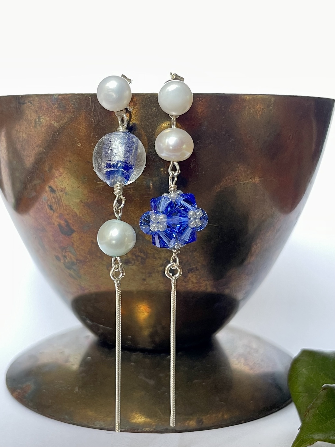 Cercei 'Sapphire blue', cu cristale Swarovski i argint - - Artynos.ro Cercei 'Sapphire blue', cu cristale Swarovski i argint - - Artynos.ro