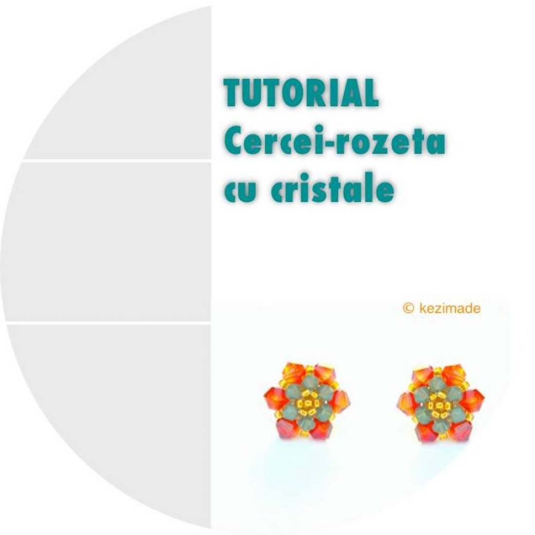 TUTORIAL - Cercei cu cristale biconice - diy - pregătește-ți singur - modele cu mărgele - Artynos.ro