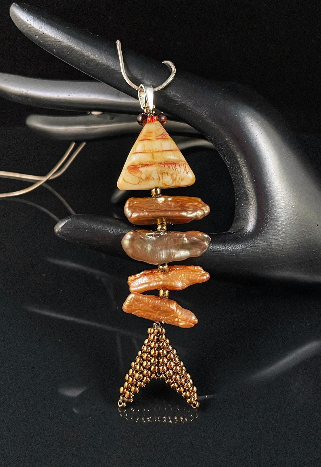 Pandantiv Pearly Fish - bijuterii - coliere - pandative - Artynos.ro