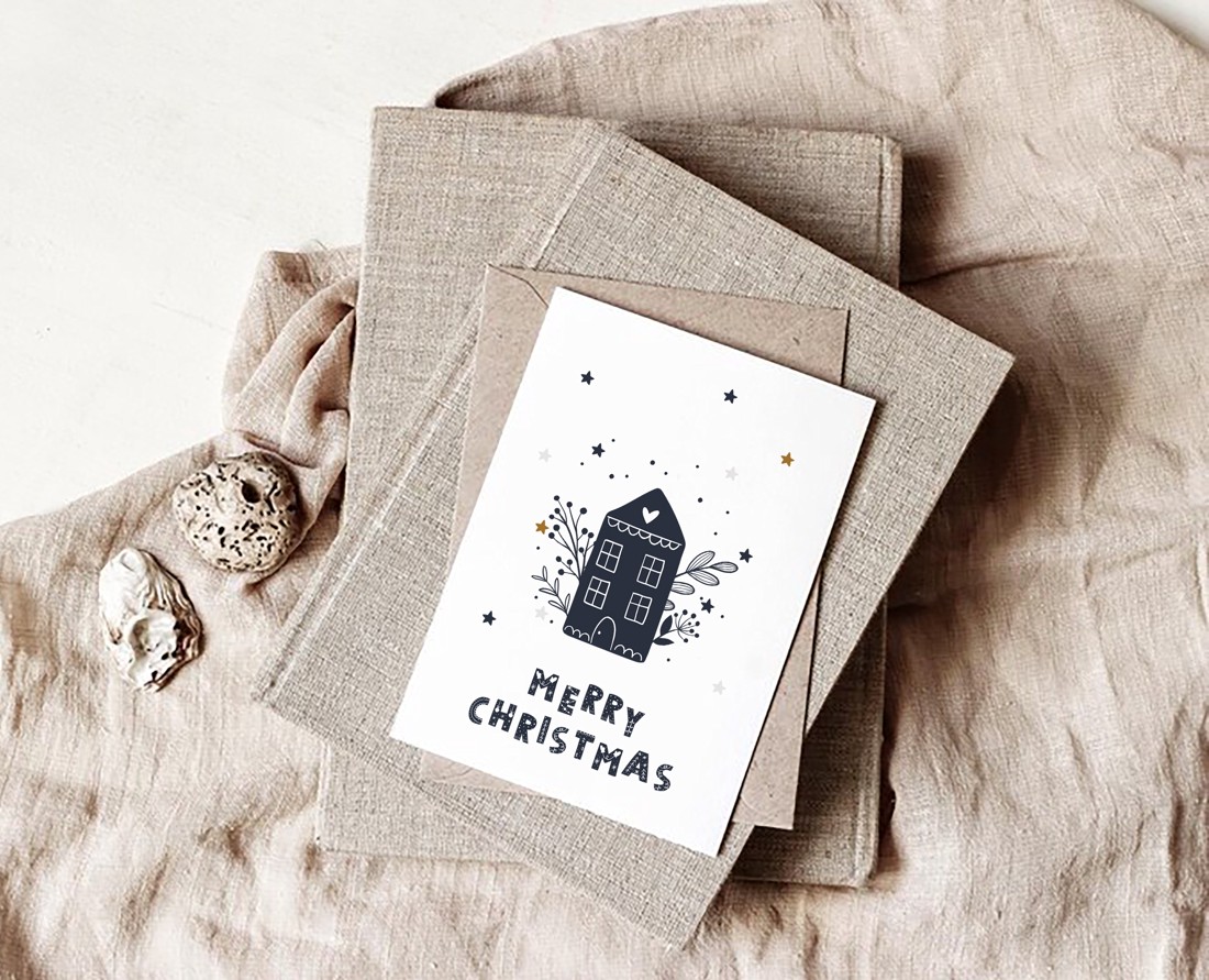 Hygge Crăciun carte poștală, felicitare, cadou set de 3 -  - Artynos.ro