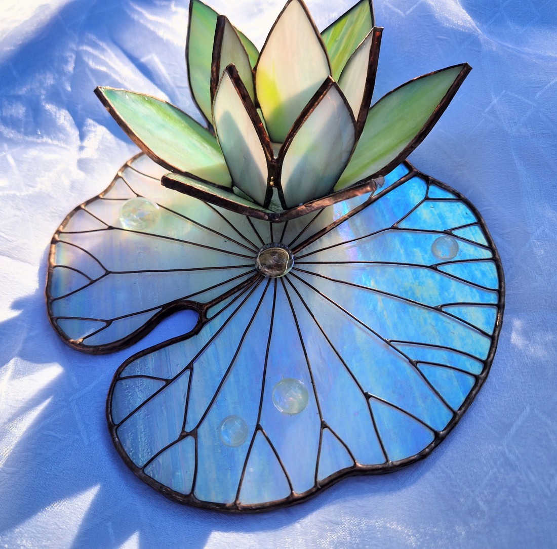 Suport lumânare nufăr verde brillance - casă & stil de viață - lumânări, parfumuri, arome - suport lumânări - Artynos.ro