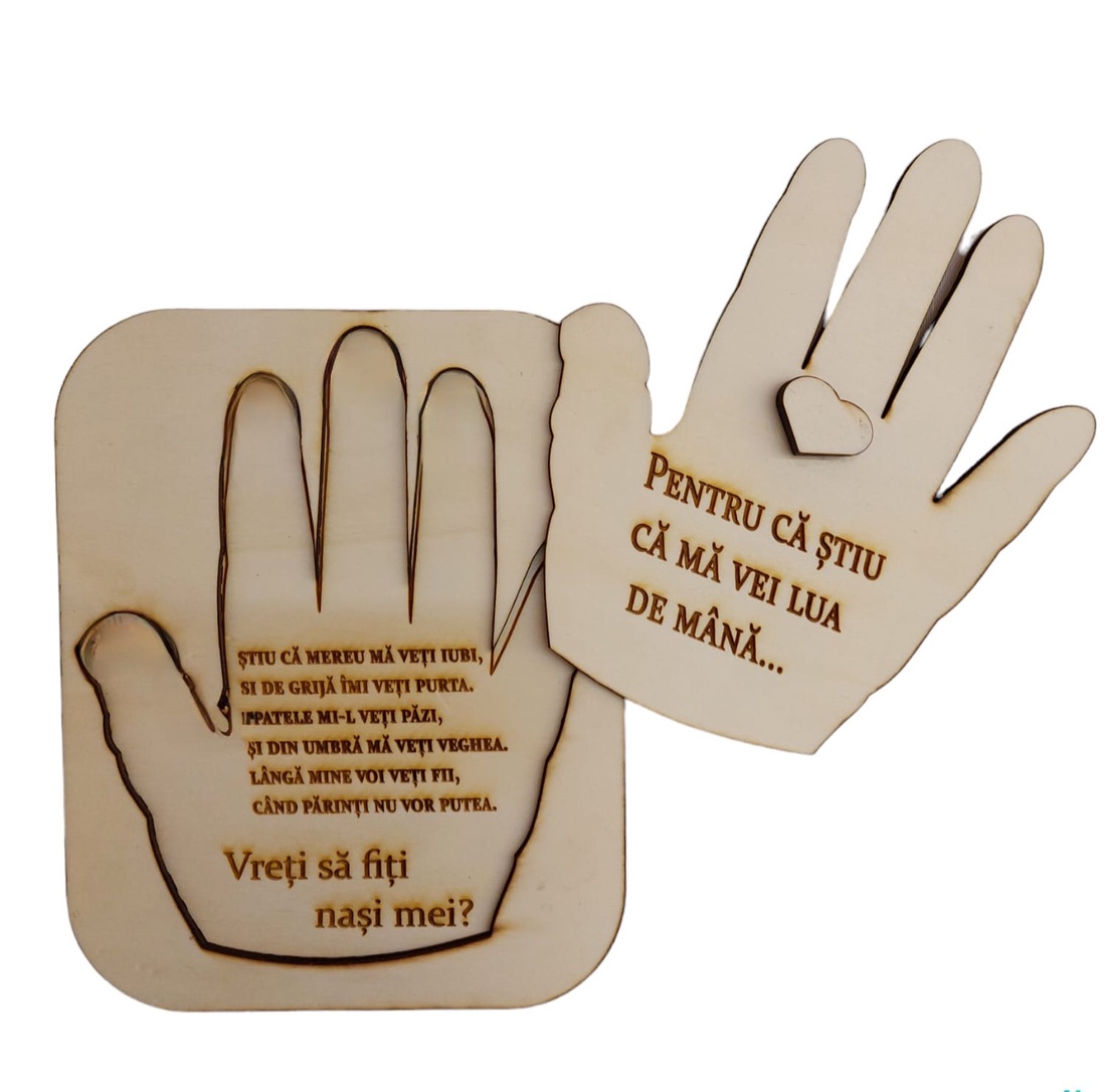 Decorațiune cadou pentru cerere Nași Botez - jucării și echipamente pentru copii - daruri de botez - Artynos.ro Decorațiune cadou pentru cerere Nași Botez - jucării și echipamente pentru copii - daruri de botez - Artynos.ro