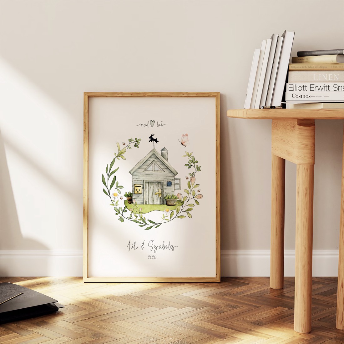 Casă de casă personalizată, imagine de casă de casă, cadou de nuntă, cuplu dedicat numelui, cadou aniversar -  - Artynos.ro