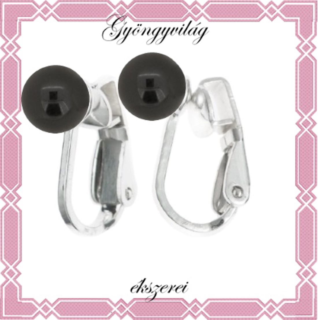 Clip din argint 925 cu bilă Swarovski semiperforată 10mm în mai multe culori SFE-SW03-3-8 -  - Artynos.ro