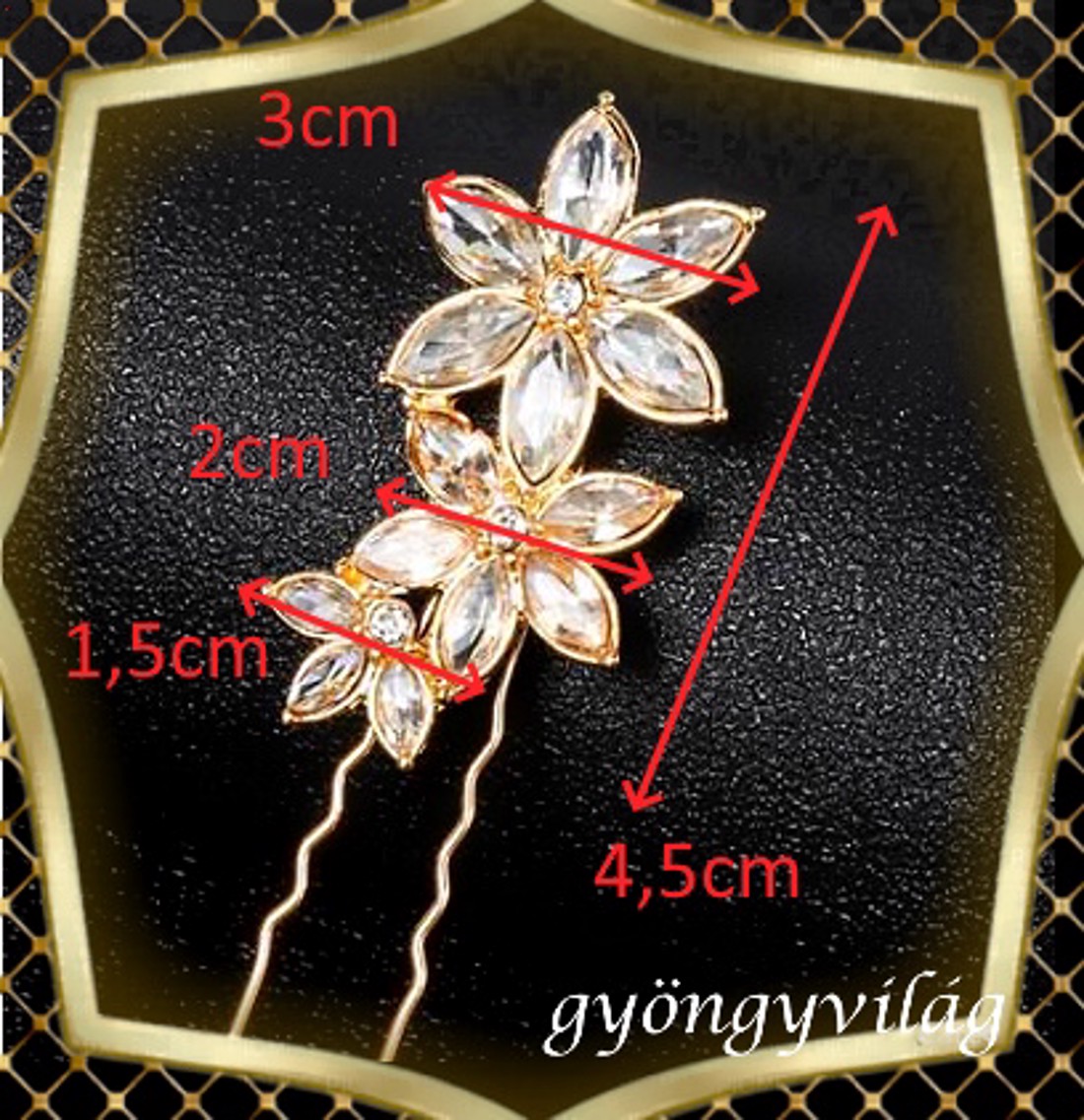 Bijuterii, ornamente de păr, catarame de păr: nuntă, mireasă, ornamente de păr casual ES-H-TŰ36a -  - Artynos.ro