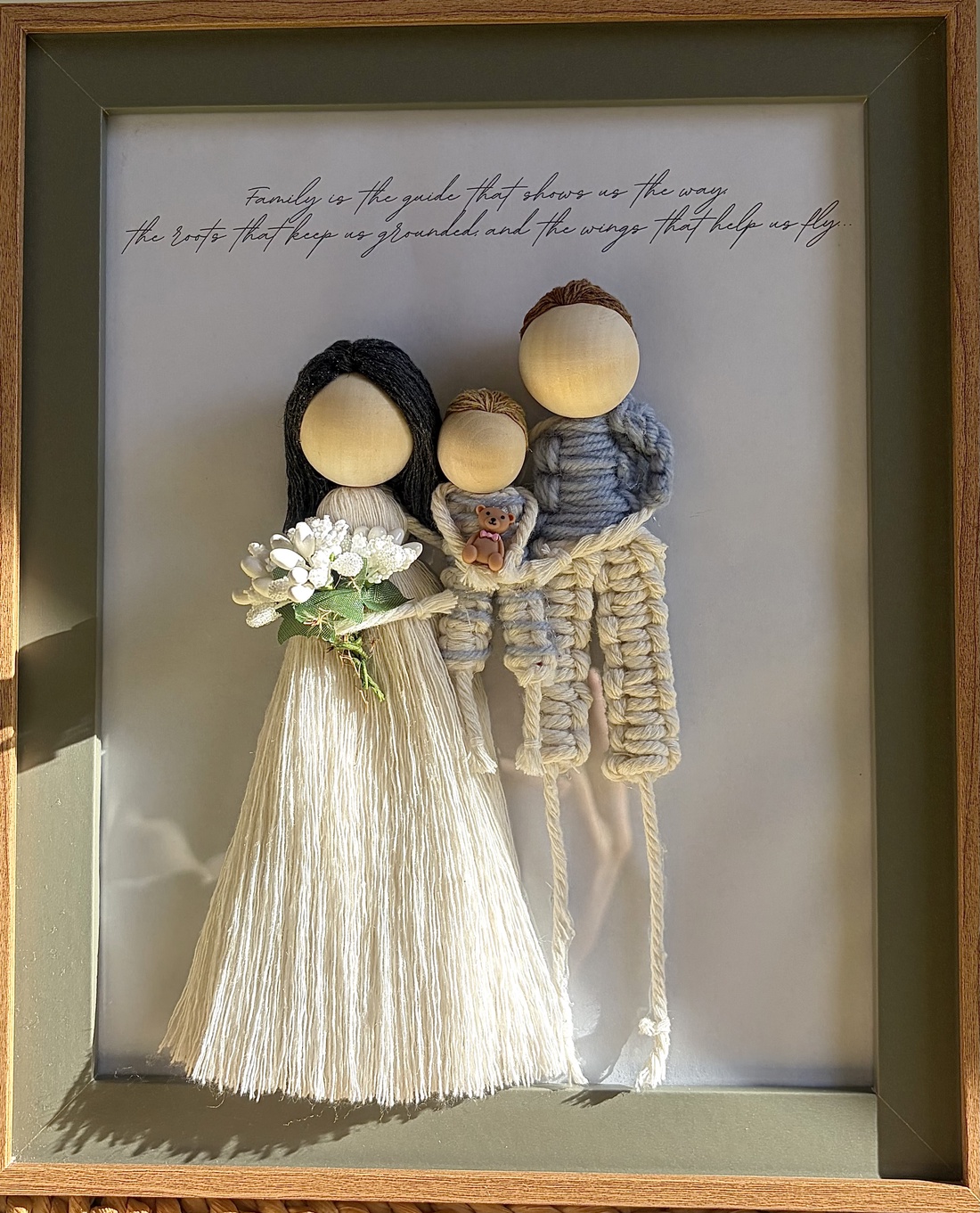 Rama cadou 3 figurine  - casă & stil de viață - decorațiuni de casă - decorațiuni de pereți - decor de pereți, macrame - Artynos.ro