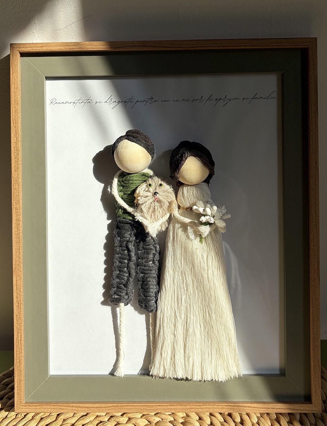 Rama cadou 3 figurine  - casă & stil de viață - decorațiuni de casă - decorațiuni de pereți - decor de pereți, macrame - Artynos.ro