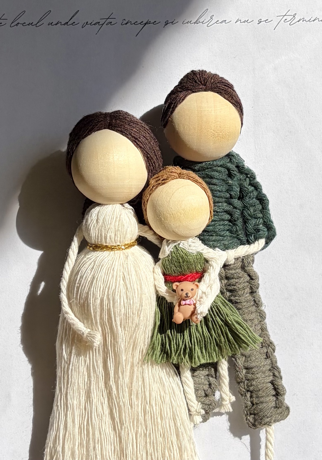 Rama cadou 3 figurine  - casă & stil de viață - decorațiuni de casă - decorațiuni de pereți - decor de pereți, macrame - Artynos.ro