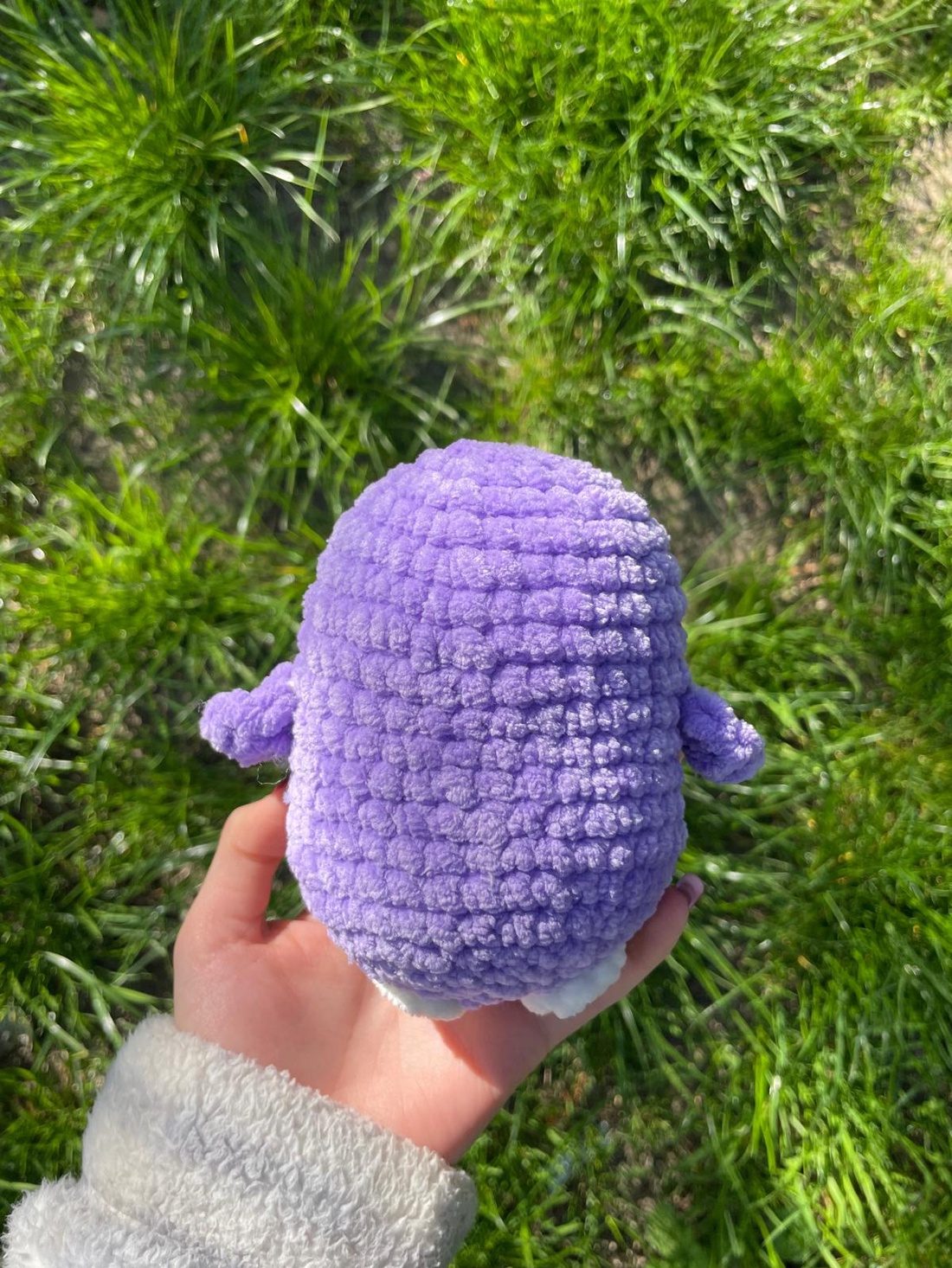 Pinguin violet crosetat - jucării și echipamente pentru copii - plușuri - pești de pluș - Artynos.ro