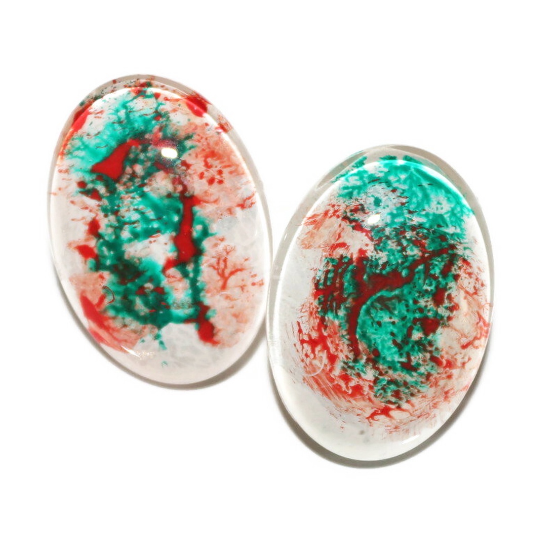 Cercei Amelia pictati pe cabochon oval din sticla - bijuterii - cercei - cercei și ornamente pentru urechi - Artynos.ro Cercei Amelia pictati pe cabochon oval din sticla - bijuterii - cercei - cercei și ornamente pentru urechi - Artynos.ro
