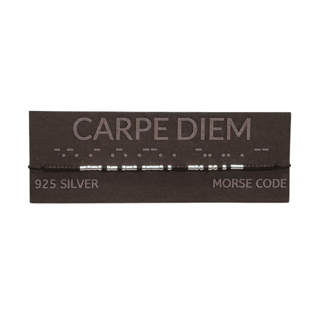 Brățară CARPE DIEM  morse, argint - bijuterii - brățări - brățări cu nume - Artynos.ro