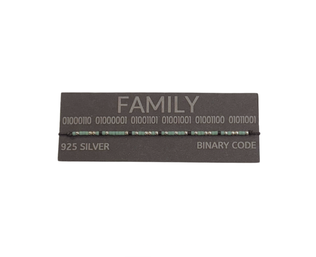 Brățară FAMILY  binar, argint - bijuterii - brățări - brățări din argint - Artynos.ro