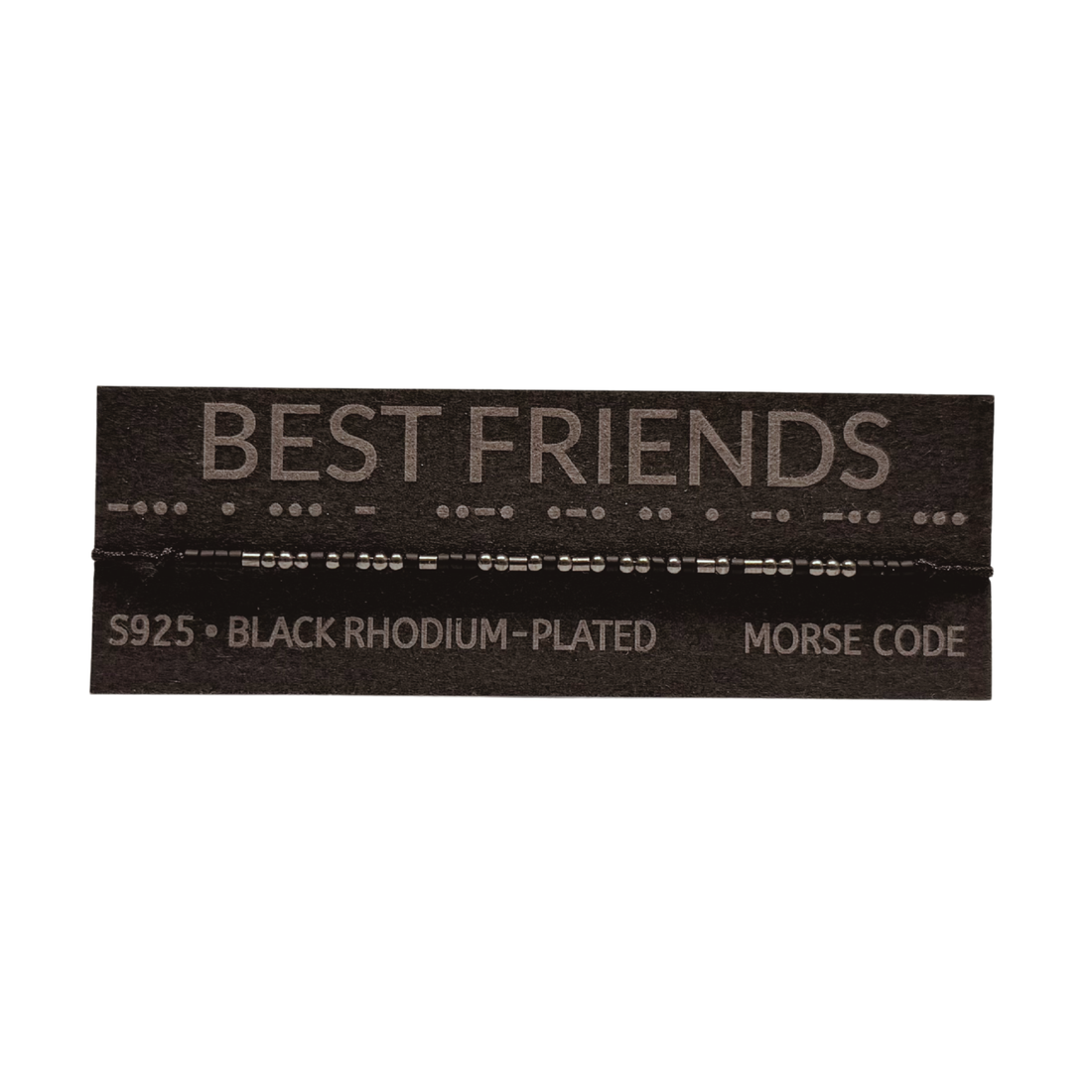 Brățară BEST FRIENDS  morse, argint 925 placat cu rodiu negru - bijuterii - brățări - brățări cu nume - Artynos.ro