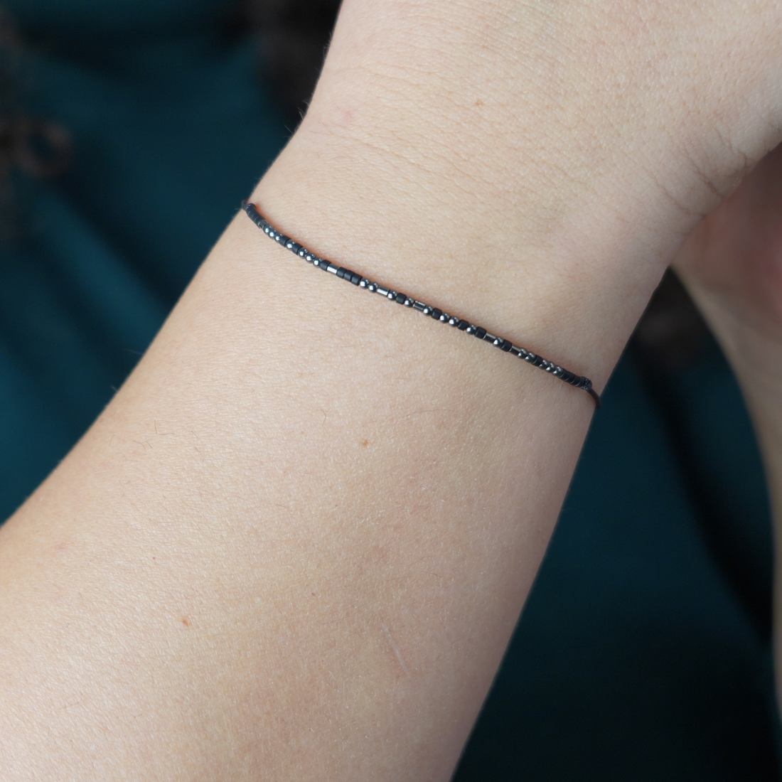Brățară BEST FRIENDS  morse, argint 925 placat cu rodiu negru - bijuterii - brățări - brățări cu nume - Artynos.ro