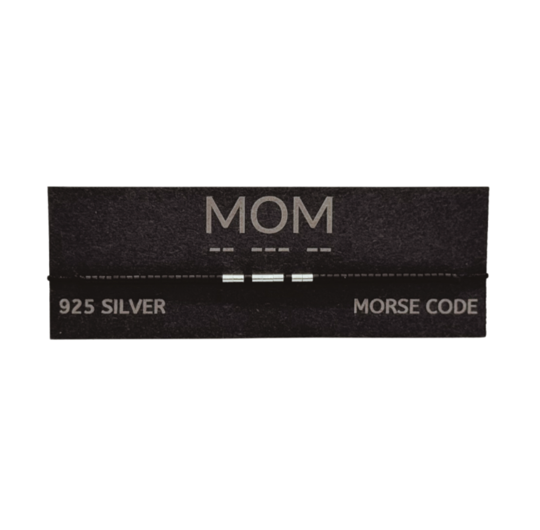 Brățară MOM  morse, argint - bijuterii - brățări - brățări cu nume - Artynos.ro