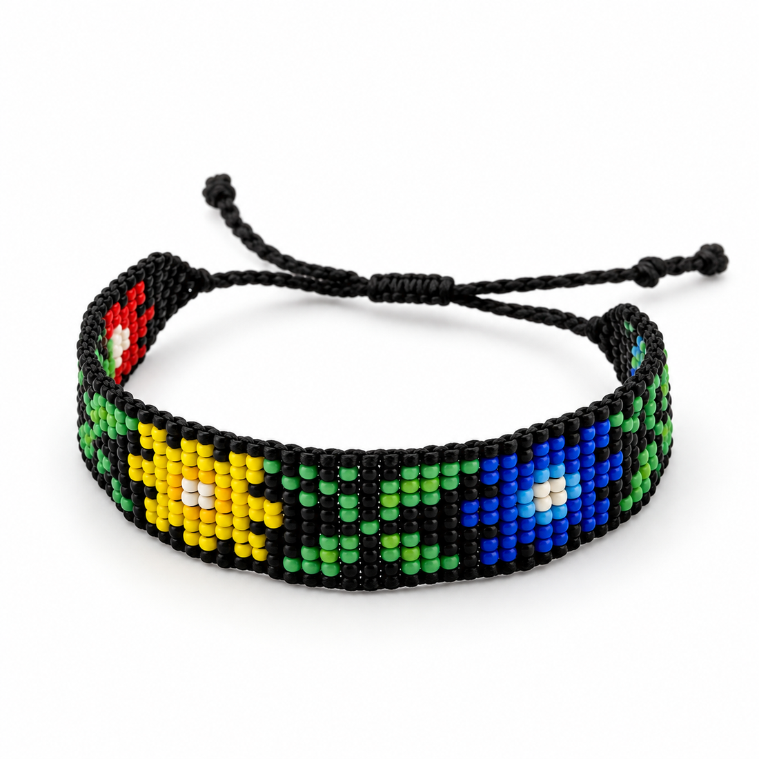 Brățară handmade cu mărgele TOHO, model floral multicolor, reglabilă - bijuterii - brățări - brățări din mărgele - Artynos.ro