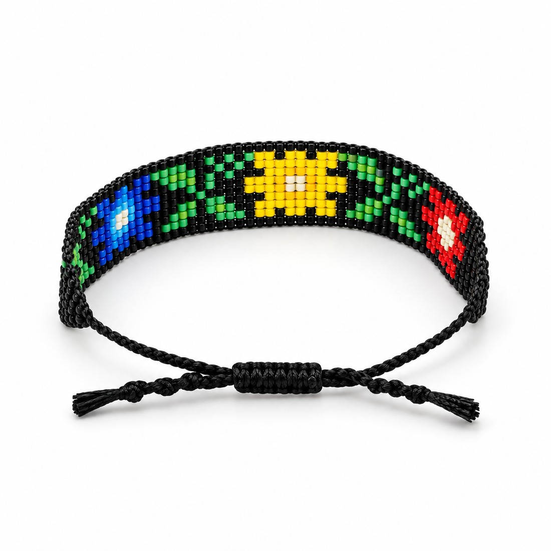 Brățară handmade cu mărgele TOHO, model floral multicolor, reglabilă - bijuterii - brățări - brățări din mărgele - Artynos.ro
