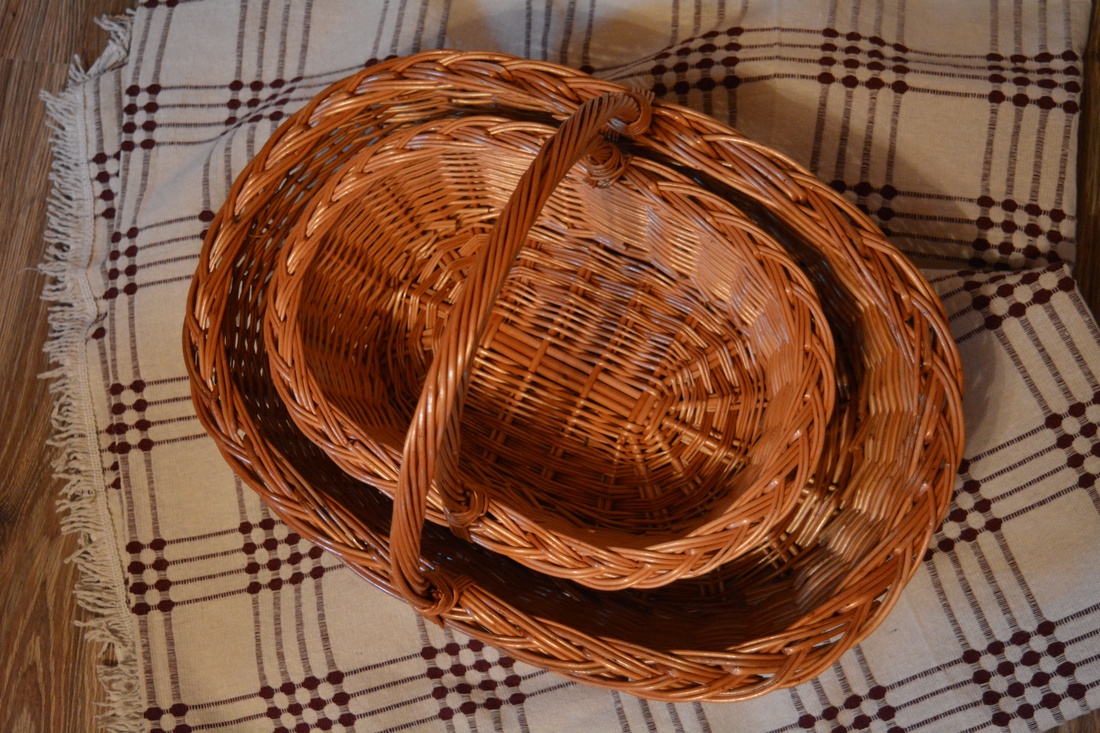 Coș nuiele oval mare - tip cadou KC-210 - casă & stil de viață - organizare & depozitare - coșuri depozitare - Artynos.ro