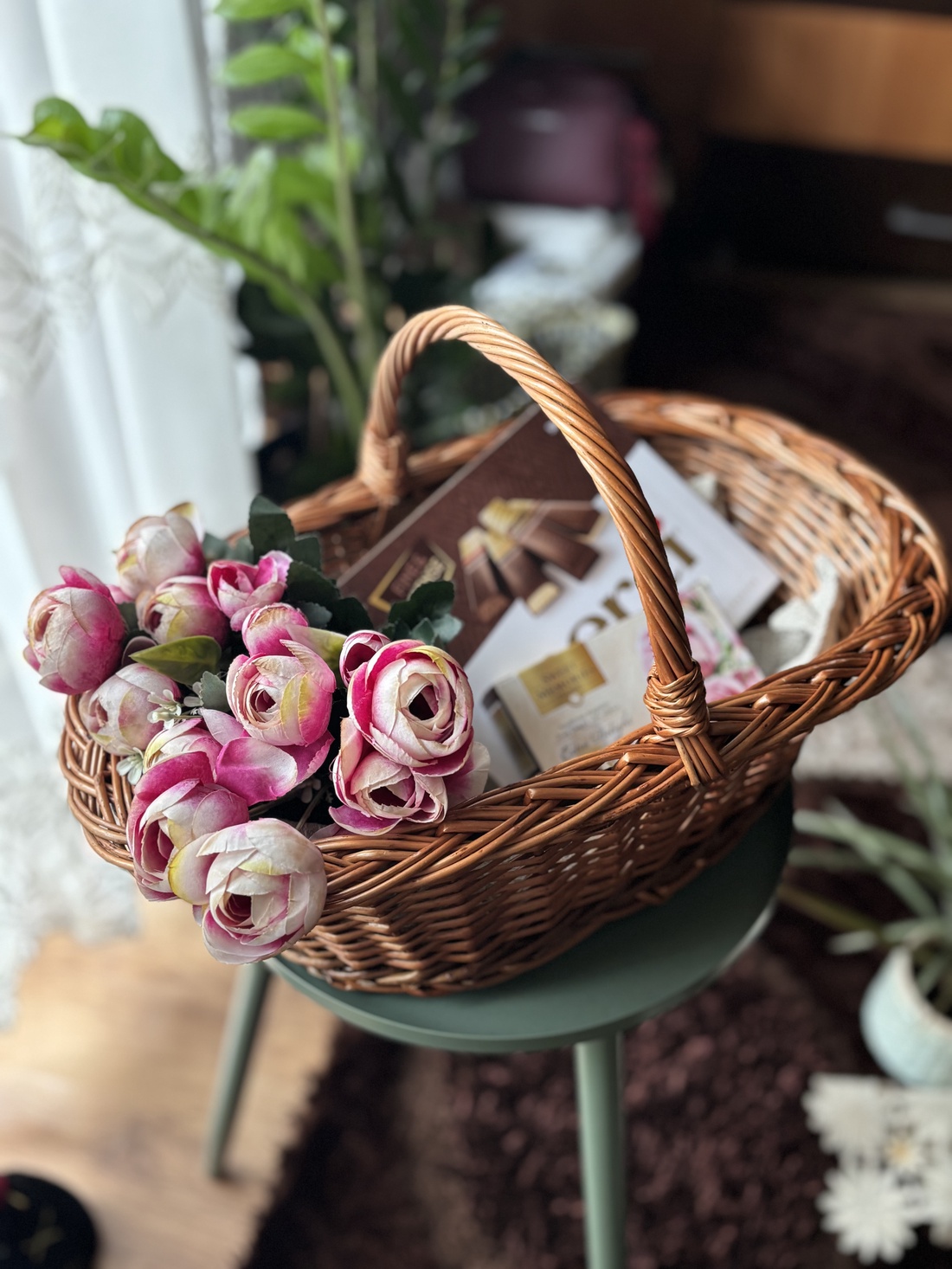 Coș cadou oval mic KC-205 - casă & stil de viață - organizare & depozitare - coșuri depozitare - Artynos.ro