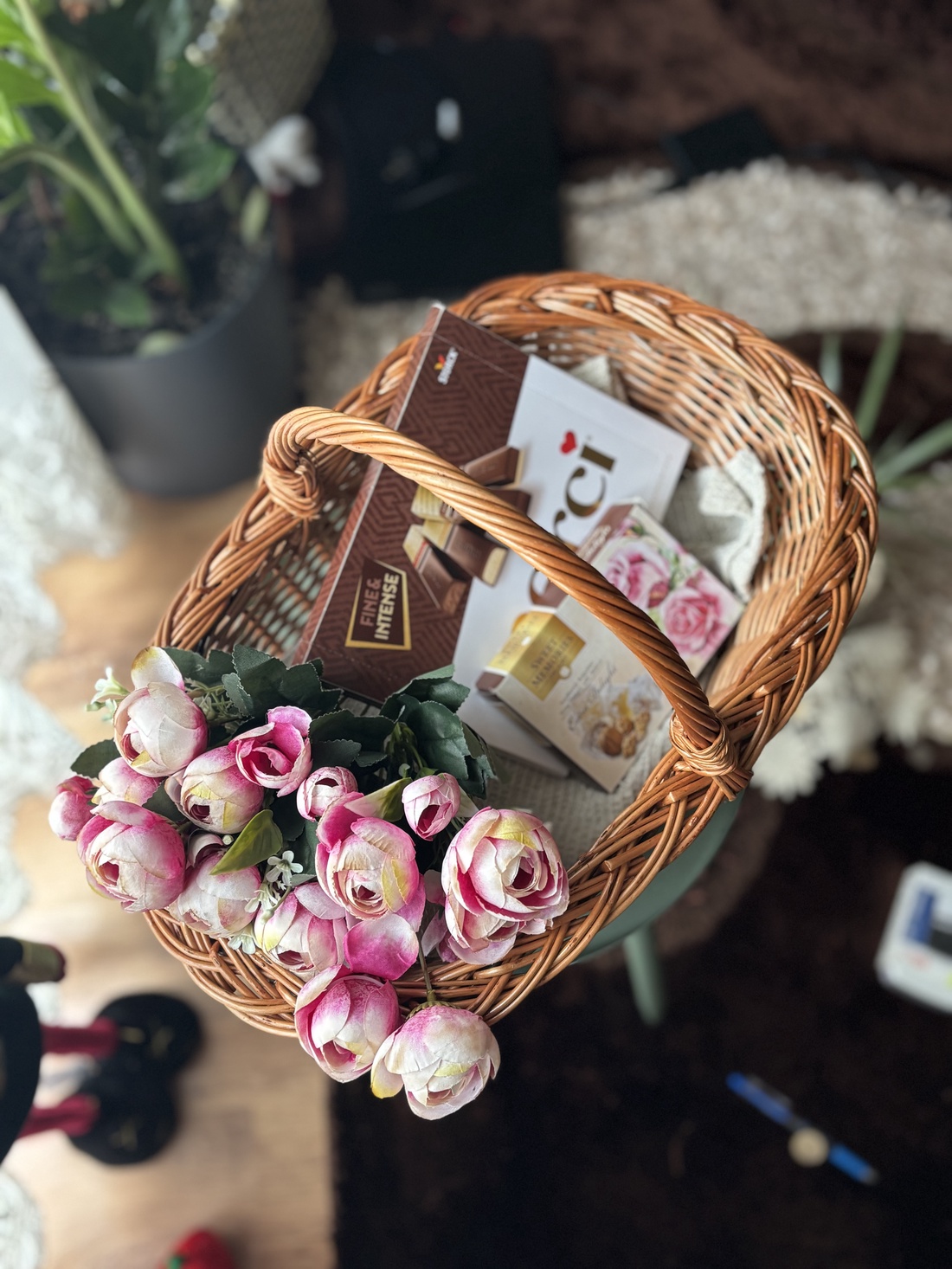 Coș cadou oval mic KC-205 - casă & stil de viață - organizare & depozitare - coșuri depozitare - Artynos.ro