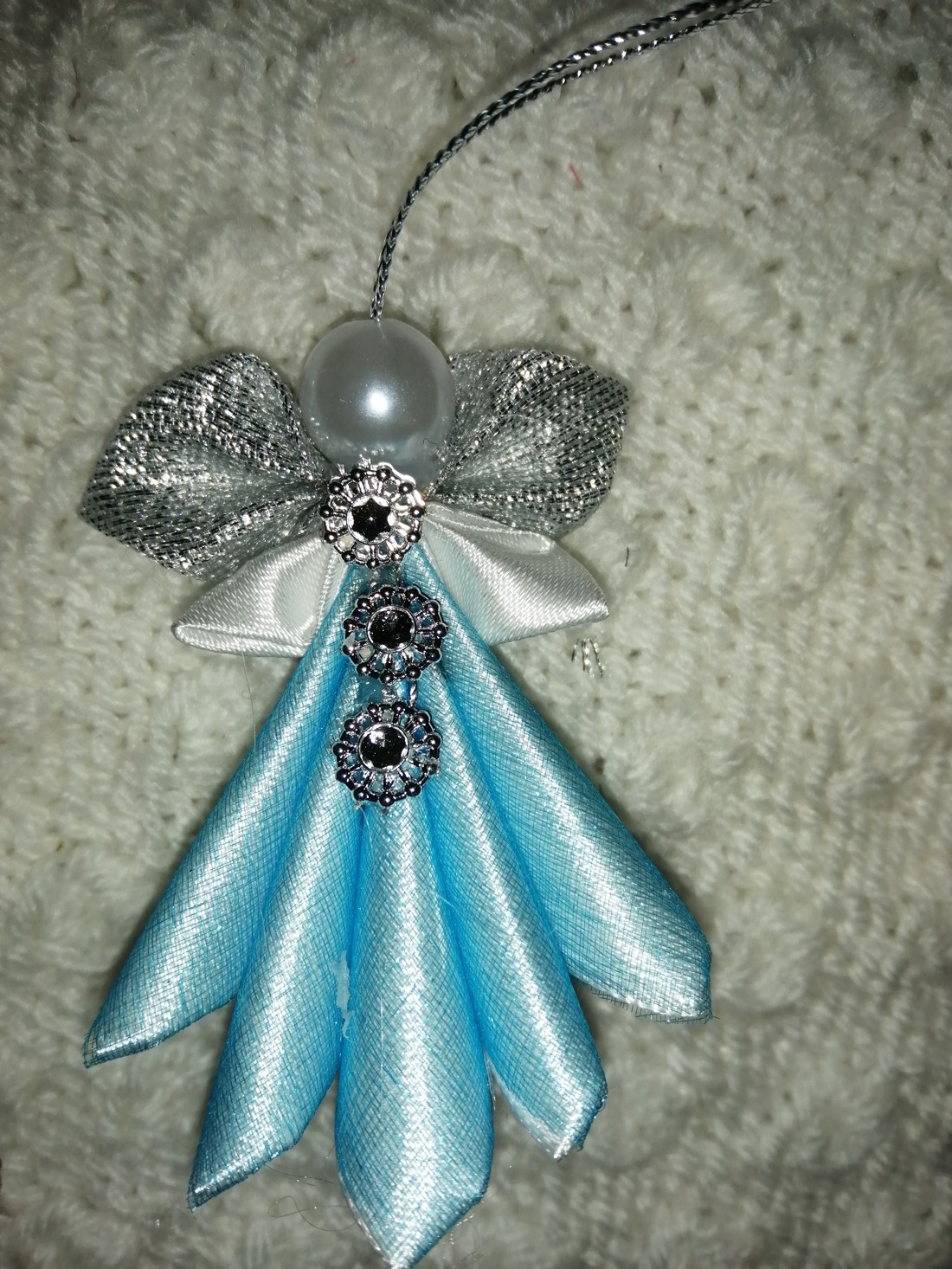 Înger în albastru - crăciun - decorațiuni de crăciun de casă - figurine pentru pomul de crăciun - Artynos.ro