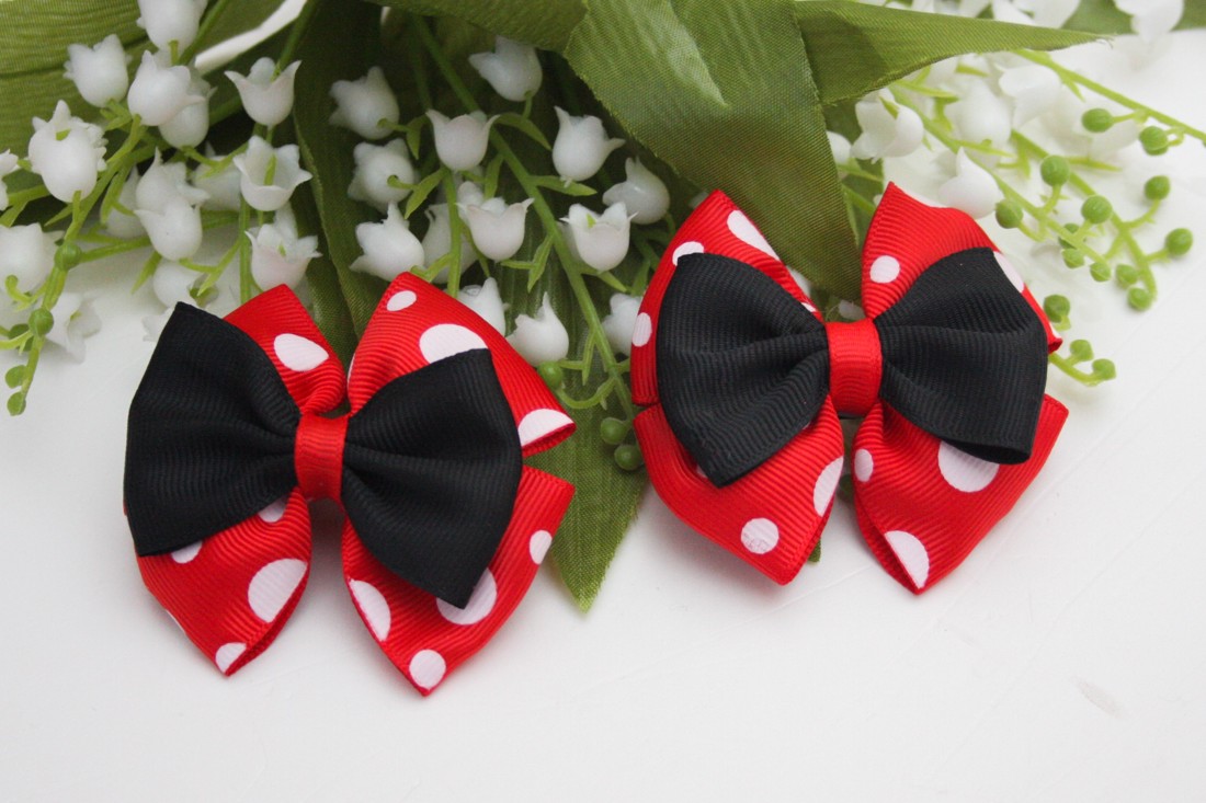 Clemă de păr Masnis - Minnie Mouse roșu/negru cu buline - - Artynos.ro Clemă de păr Masnis - Minnie Mouse roșu/negru cu buline - - Artynos.ro