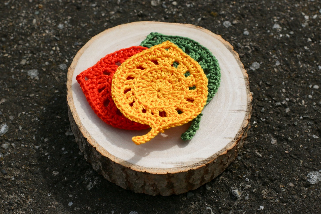 Set suport pahar frunza. Coastere croșetate  -  - Artynos.ro