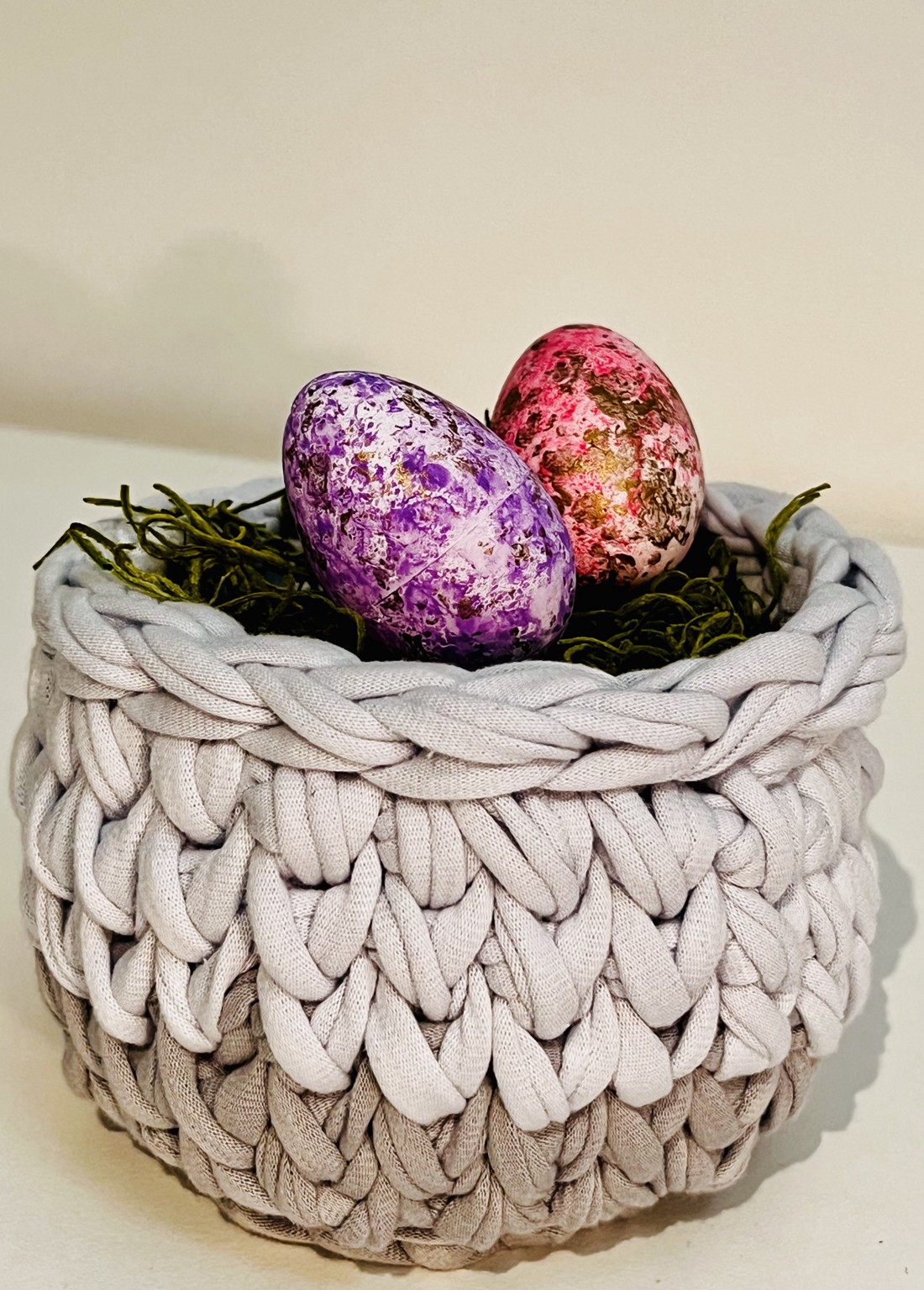 Coș de Paște croșetat - casă & stil de viață - materiale de depozitare și sortare - coșuri depozitare - Artynos.ro