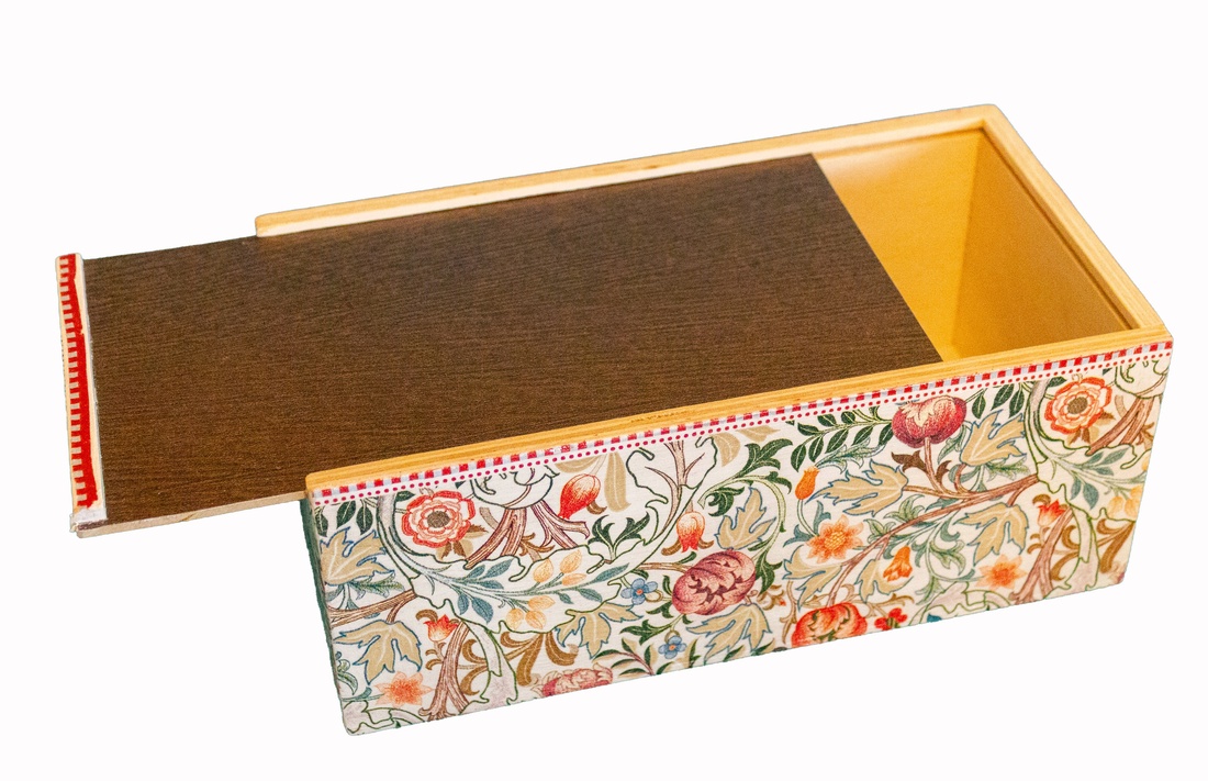 Suport cutie servetele cu model William Morris, 25,5x13,7x10 cm. - casă & stil de viață - organizare & depozitare - cutie pentru șervețele - Artynos.ro