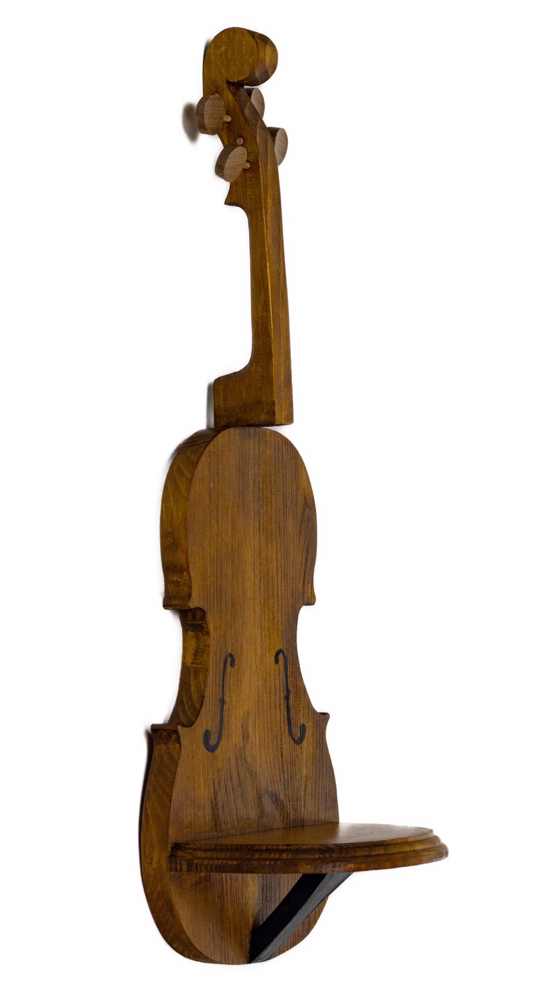 Etajera vioara din lemn, 12x19x52 cm - casă & stil de viață - mobilier artizanal - rafturi  - Artynos.ro