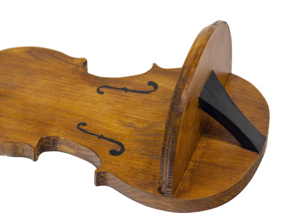 Etajera vioara din lemn, 12x19x52 cm - casă & stil de viață - mobilier artizanal - rafturi  - Artynos.ro