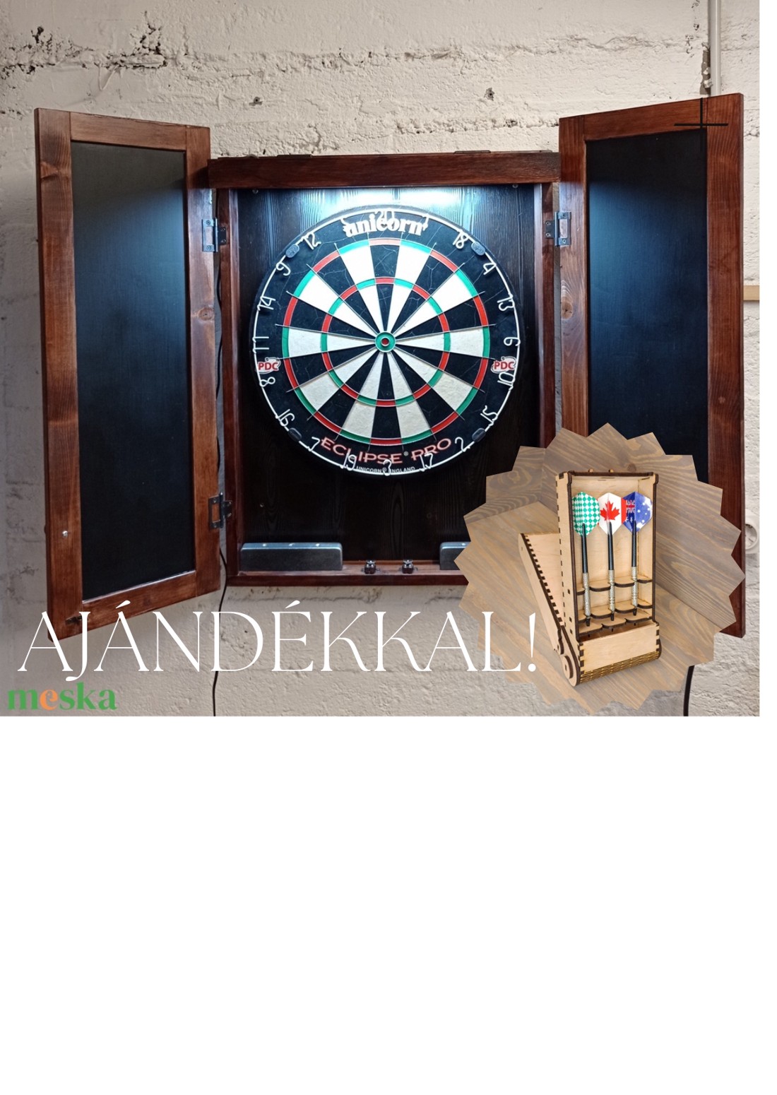 Dulap de darts cu iluminare + cadou - jucării și echipamente pentru copii - accesorii sport - Artynos.ro