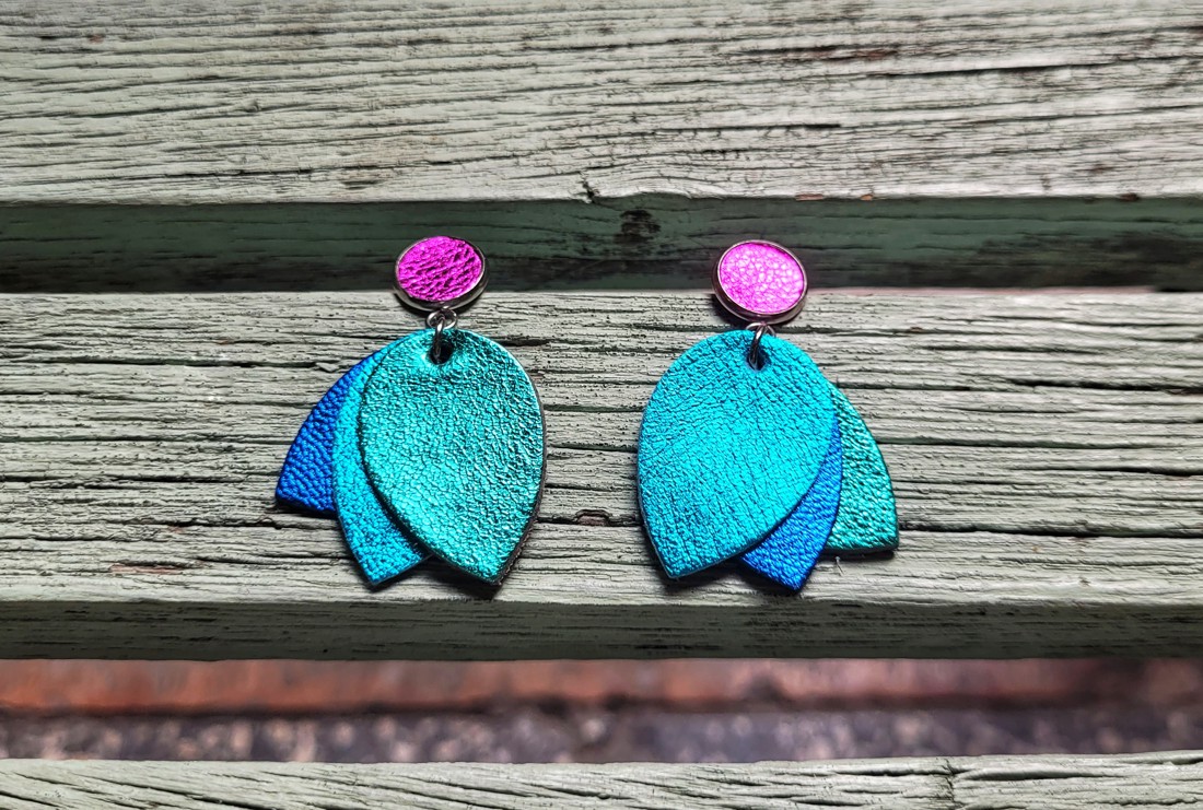 Vibrant leaves 13 - cercei cu accesorii din oțel inoxidabil - - Artynos.ro Vibrant leaves 13 - cercei cu accesorii din oțel inoxidabil - - Artynos.ro