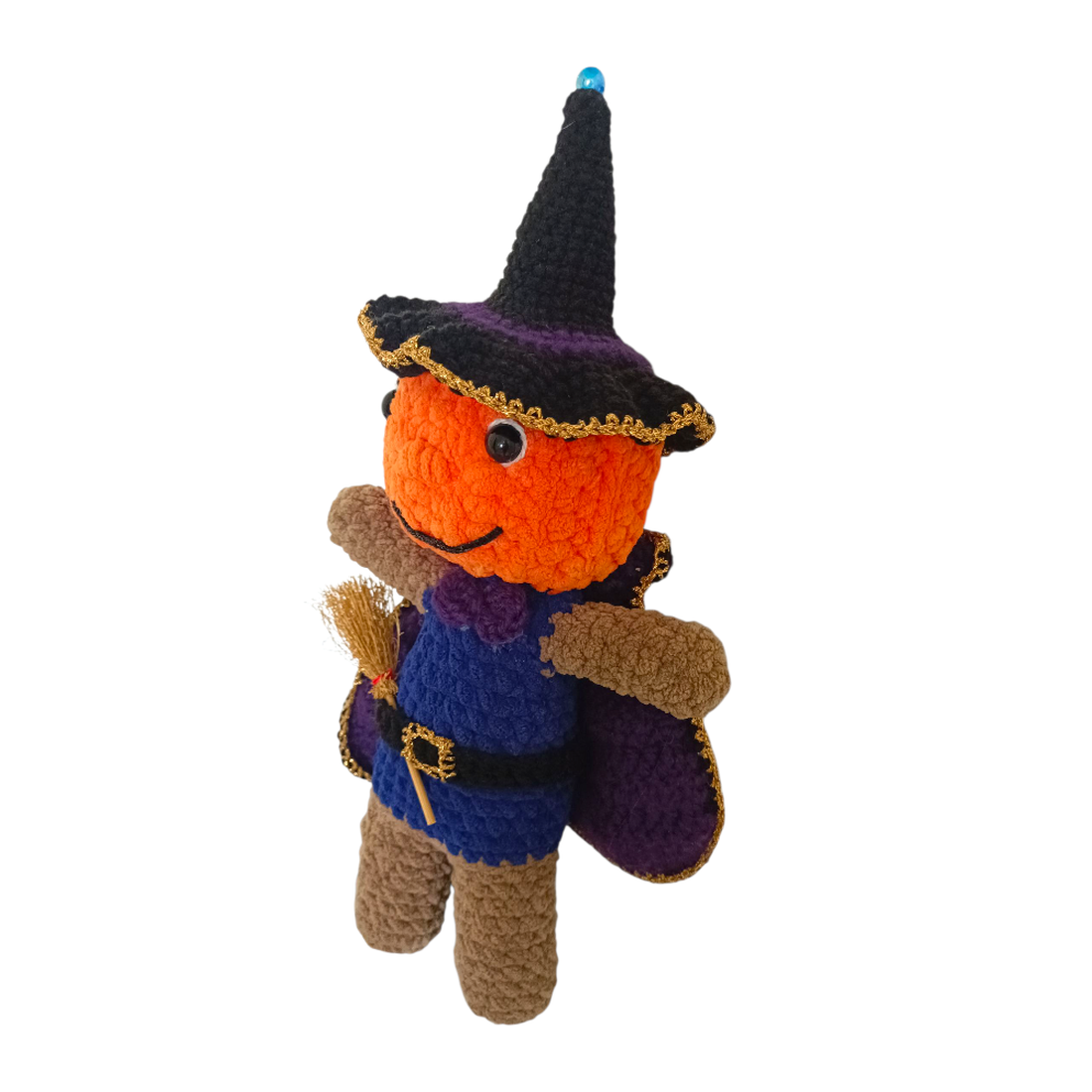 Vrajitorul Dovlecel - Jucarie crosetata handmade pentru copii de  Halloween - jucării și echipamente pentru copii - plușuri - figurine de pluș - Artynos.ro Vrajitorul Dovlecel - Jucarie crosetata handmade pentru copii de  Halloween - jucării și echipamente pentru copii - plușuri - figurine de pluș - Artynos.ro