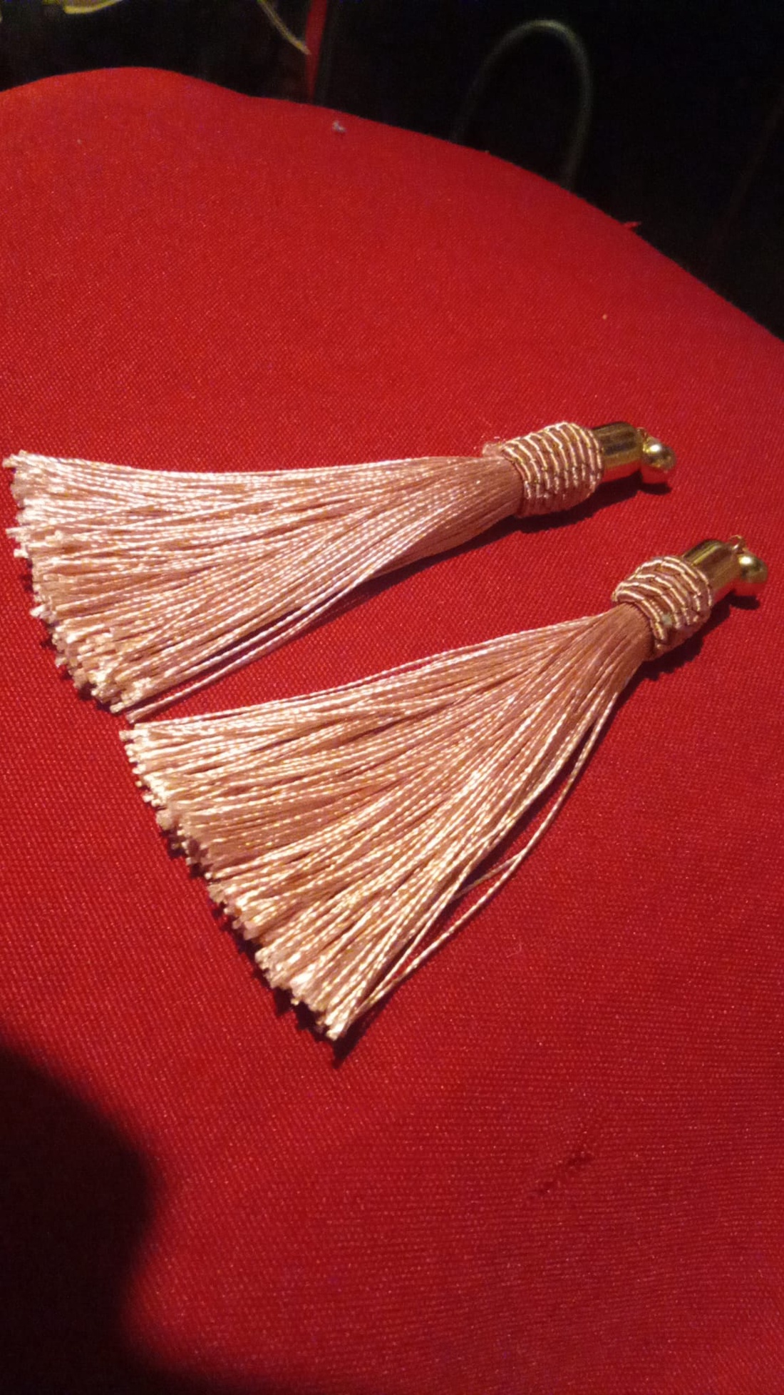 Cercei franjuri Roz - bijuterii - cercei - cercei lungi - Artynos.ro