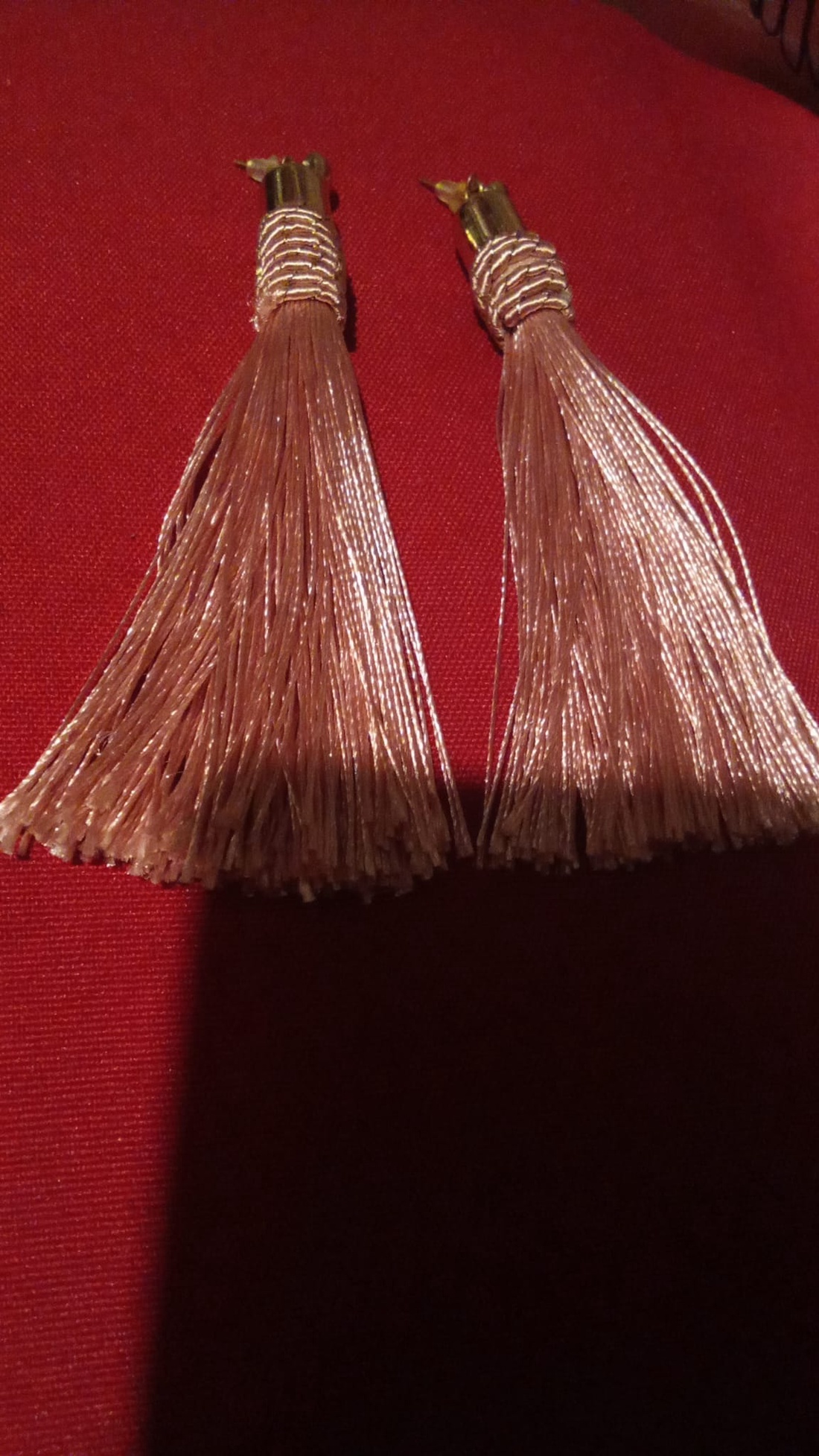 Cercei franjuri Roz - bijuterii - cercei - cercei lungi - Artynos.ro