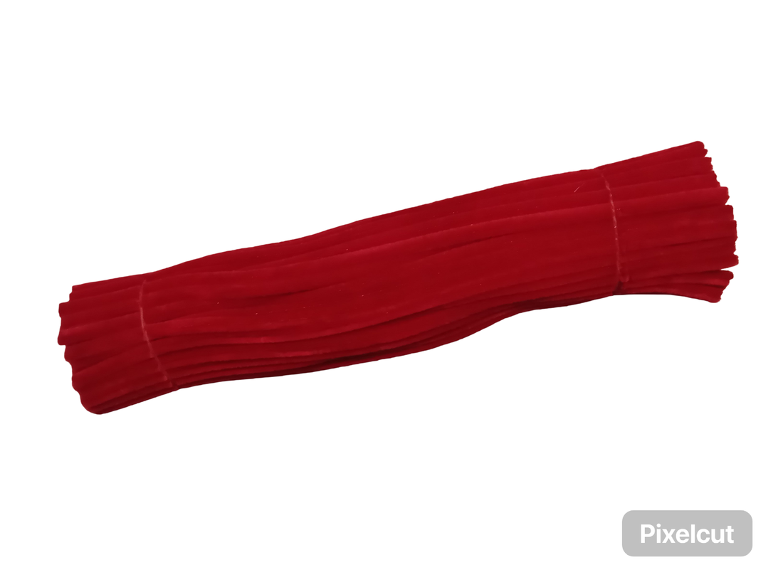 Sarma plușată Roșu  - accessorii și unelte - mărgea, componente de bijuterii - sârmă - Artynos.ro