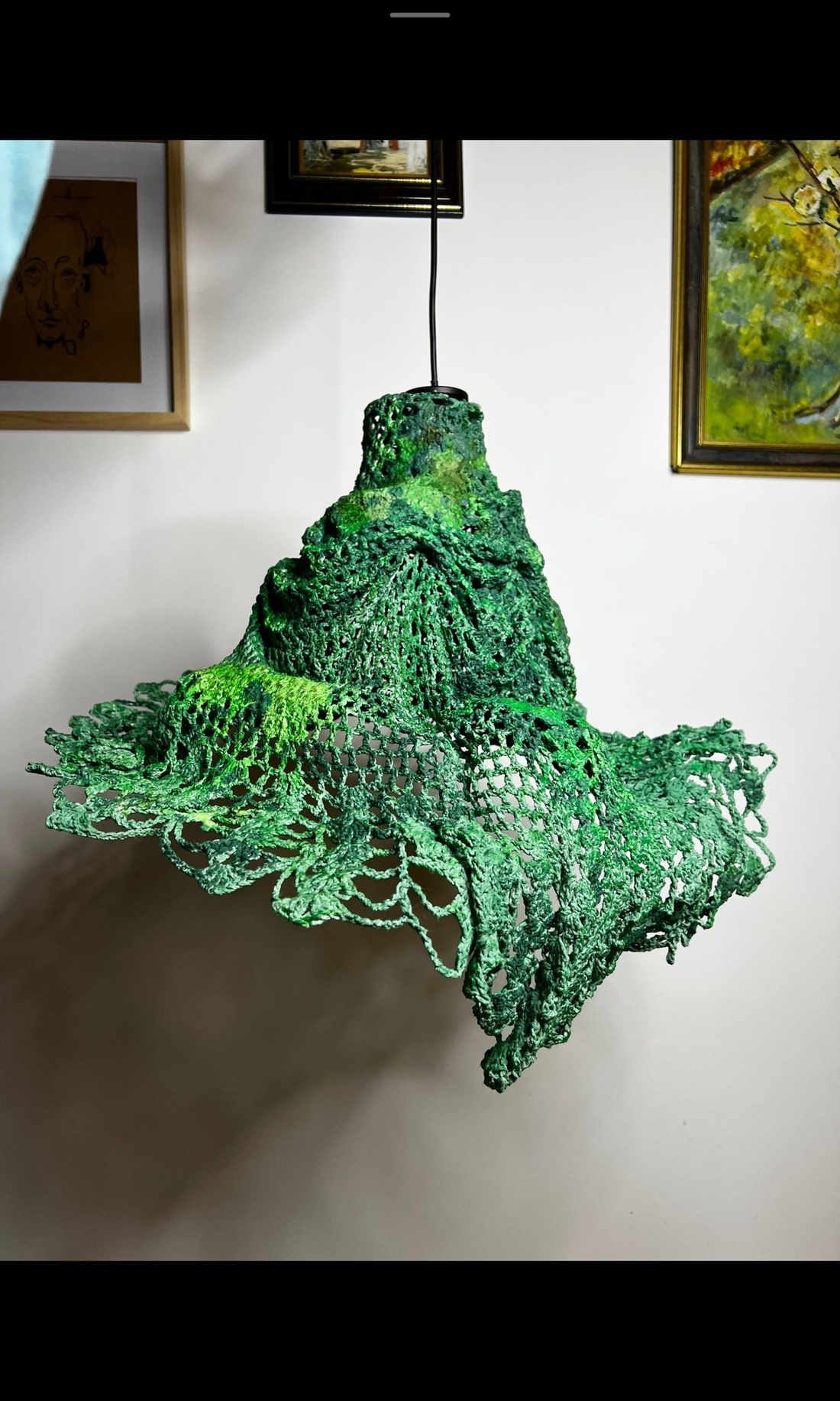 Lampa dantela verde - casă & stil de viață - lămpi și corpuri de iluminat - candelabru - Artynos.ro