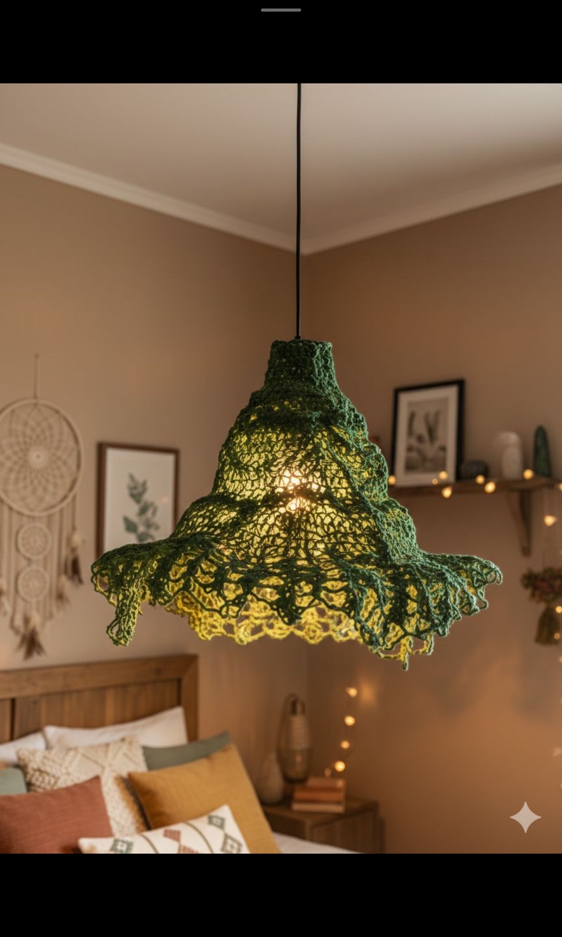 Lampa dantela verde - casă & stil de viață - lămpi și corpuri de iluminat - candelabru - Artynos.ro